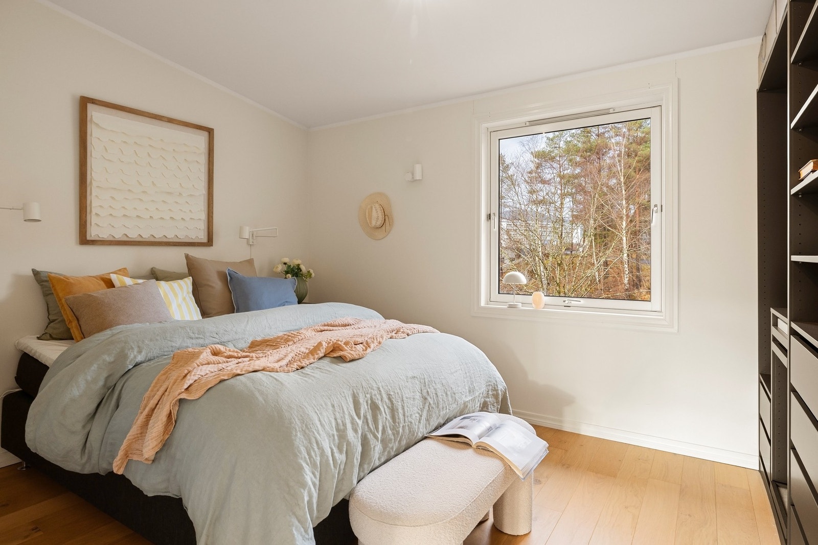 Rommene kan enkelt innredes med komfortabel seng av ønsket størrelse, nattbord og annet passende møblement Galleribilde