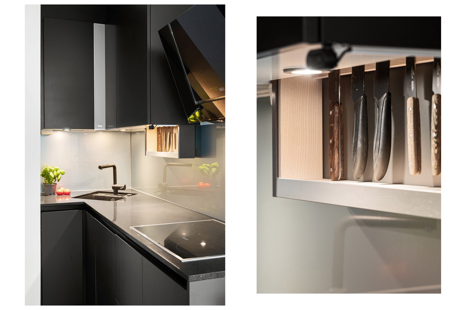 En arealeffektiv kjøkkenløsning med alt du trenger. Galleribilde