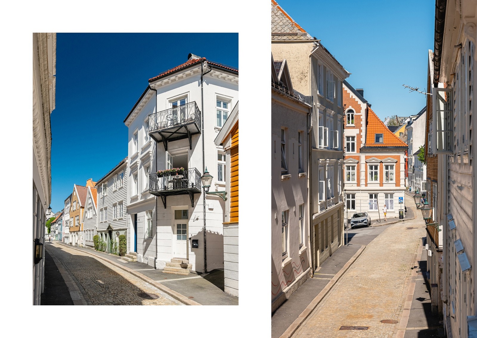 Lille Øvregaten - en del av middelalderbyen i Bergen. Galleribilde