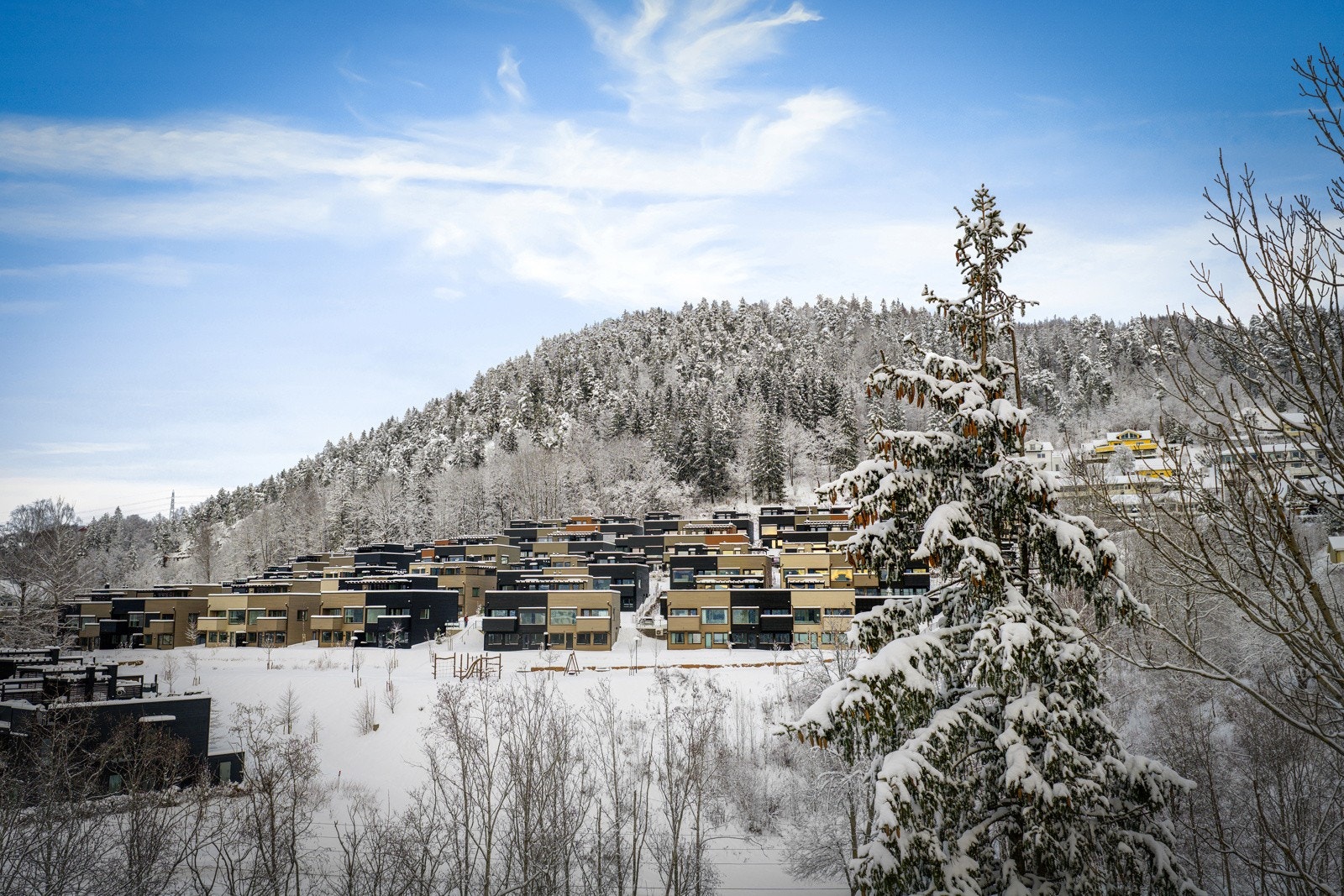 Lier Hageby i nydelig vinterdrakt. Galleribilde