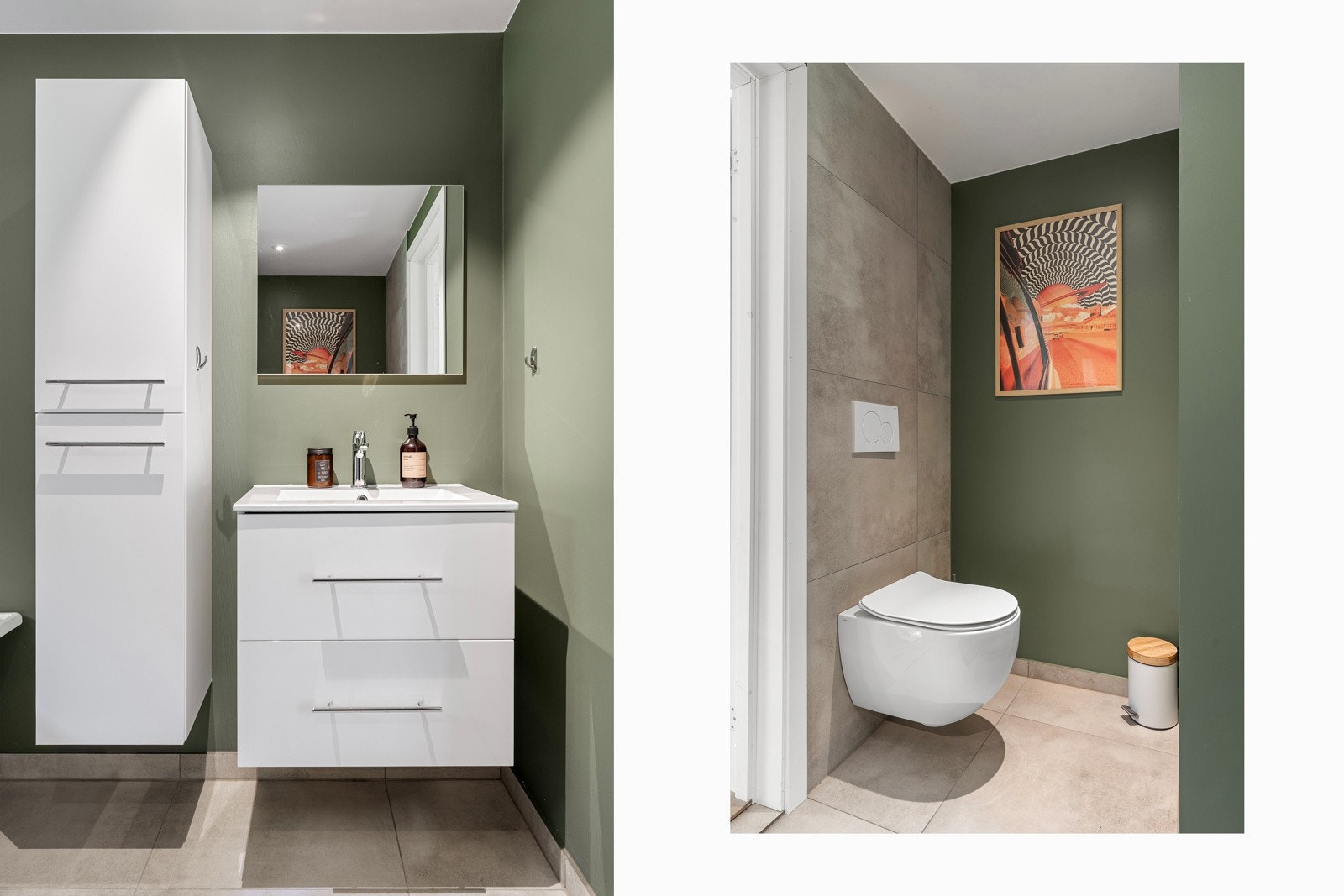 Rommet er godt belyst, og har lunt gulv grunnet varmekabler.