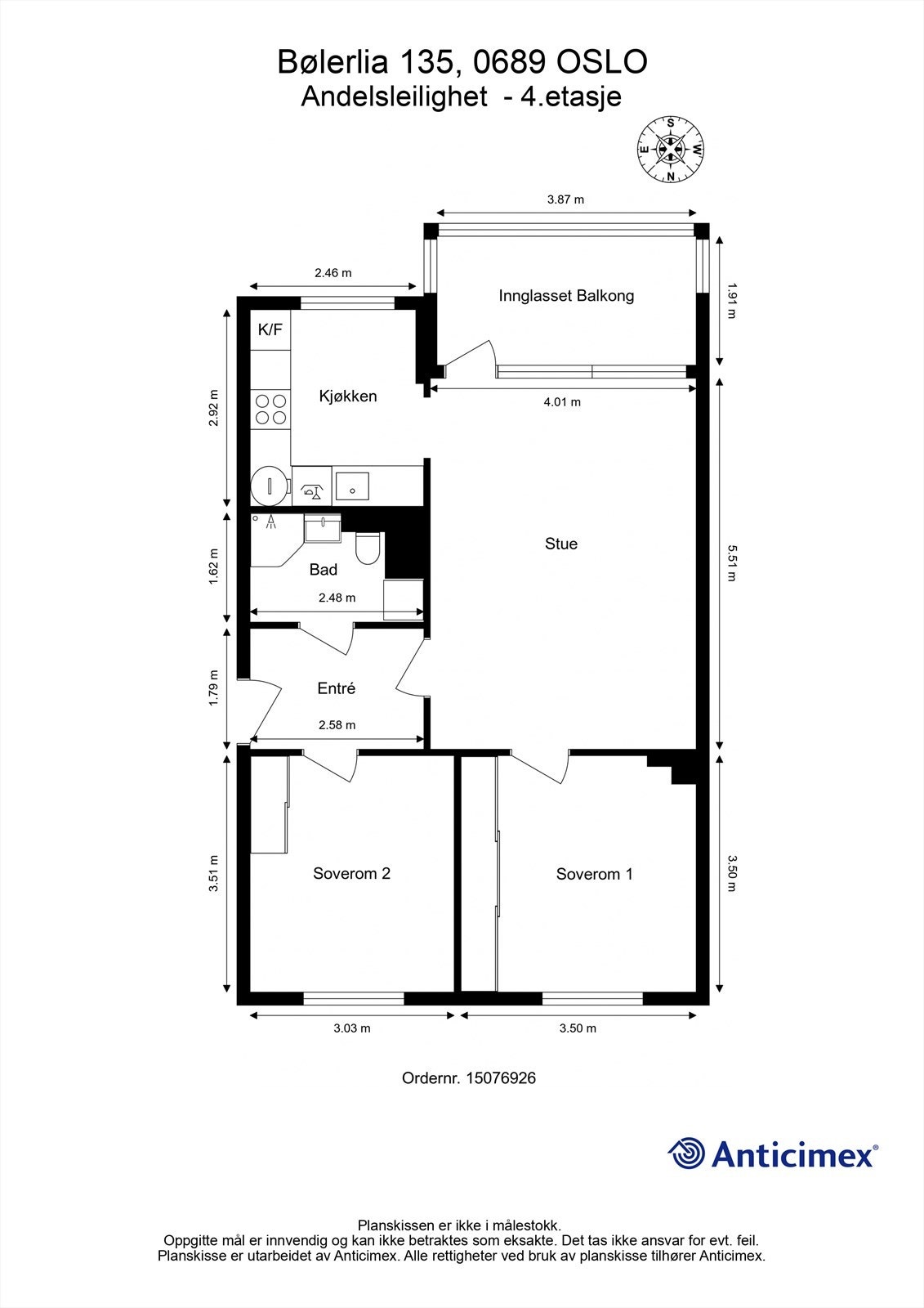 Plantegning - 4. etasje. Galleribilde