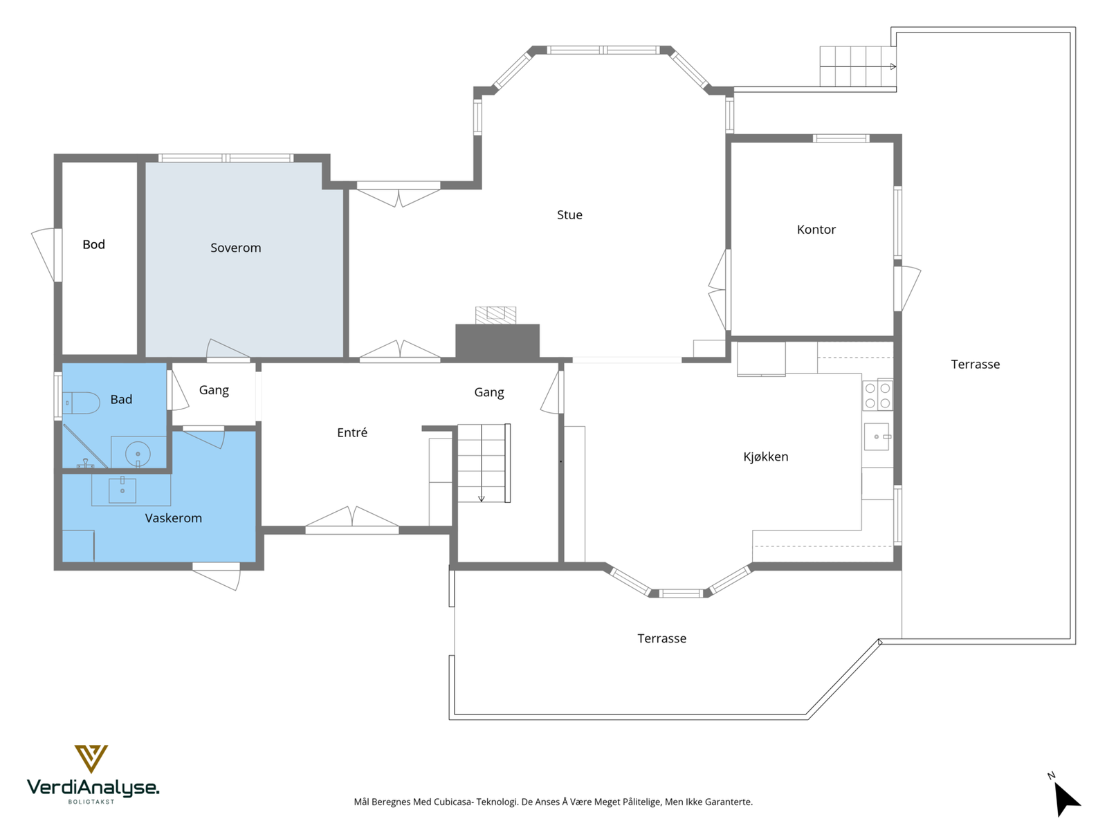 Planskisse 1. etasje Galleribilde