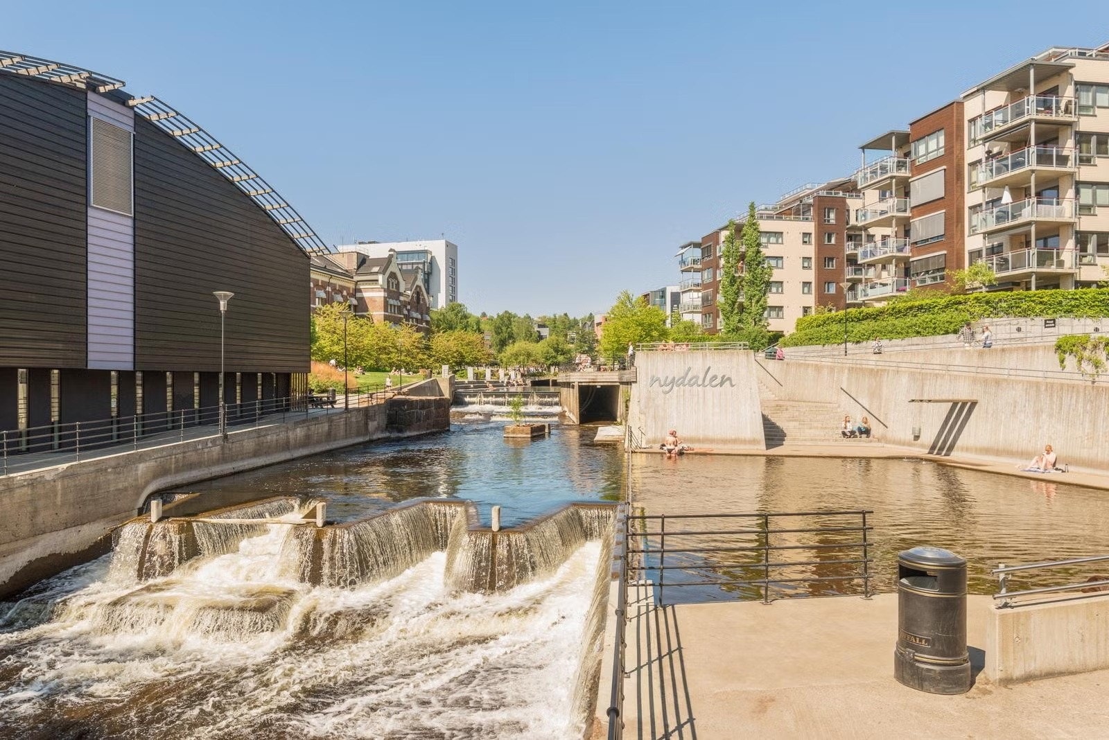 Tur -og bademuligheter langs Akerselva. Her kan man gå hele veien opp til Maridalsvannet eller ned til sentrum og løkka, gjennom mathallen med et bredt utvalg av god mat og drikke Galleribilde