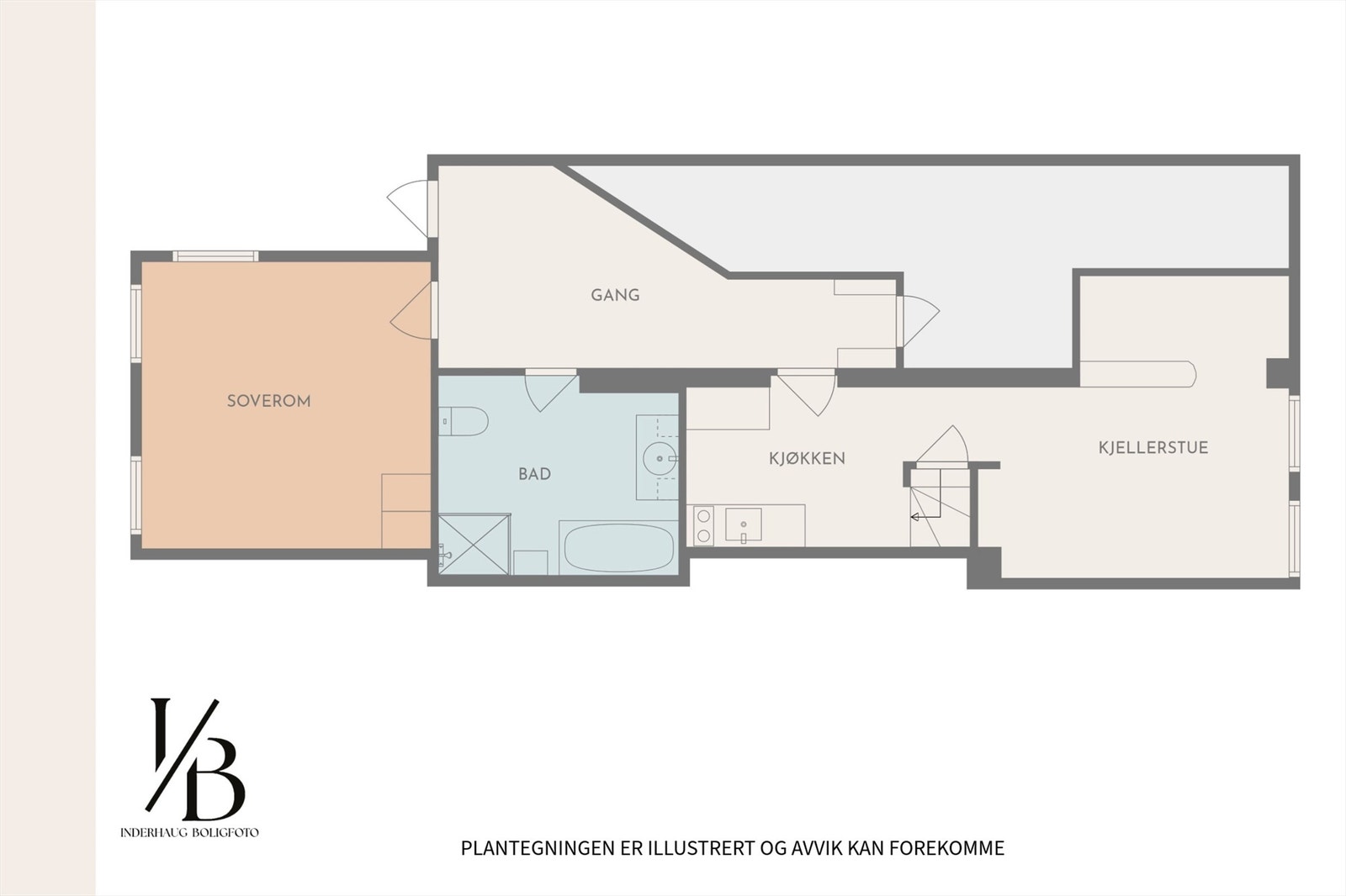Plantegning u- etasje. Galleribilde