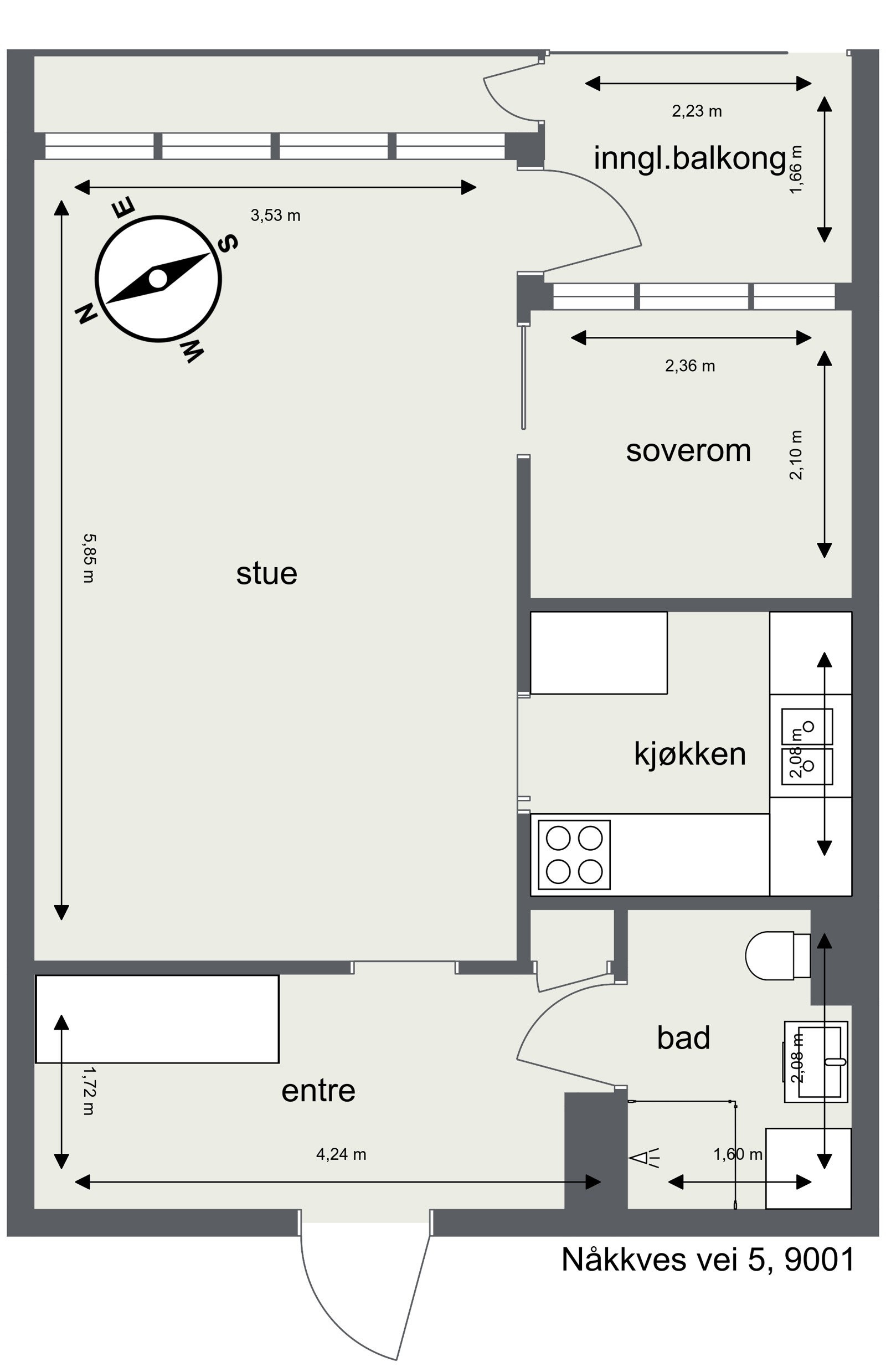 Nåkkves vei 5 leil.9001 - 9. Etasje - Galleribilde