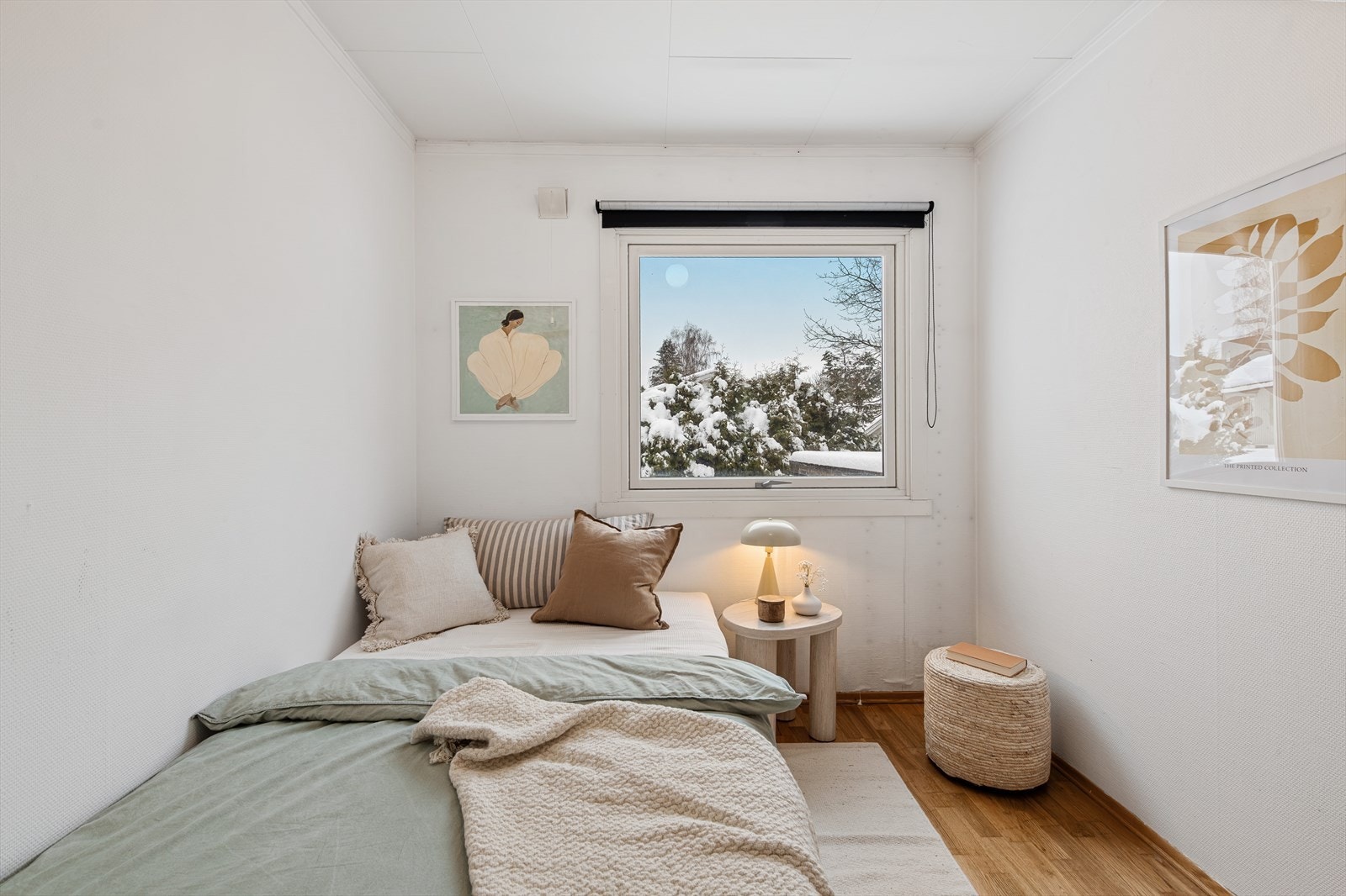 Tredje soverom med fleksibel bruk - med plass til seng, kommode og en mindre garderobeløsning. Galleribilde