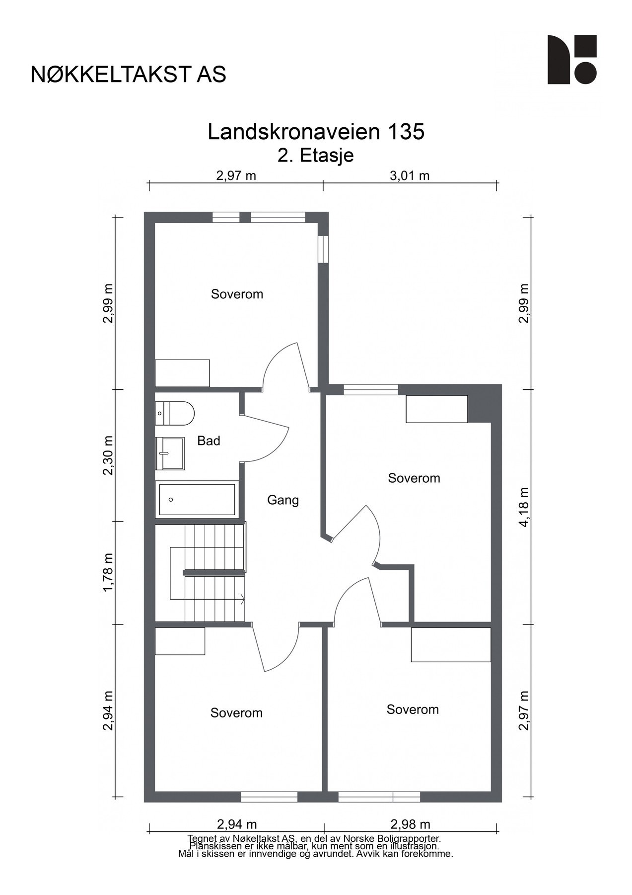 For en ekstra liten oversikt får du først se plantegningen over etasjen. Galleribilde