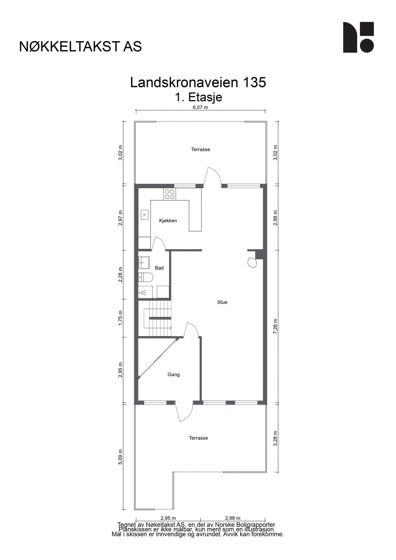 Nå skal vi inn, men først planskisse så du får orientert deg litt før du ser videre. Galleribilde