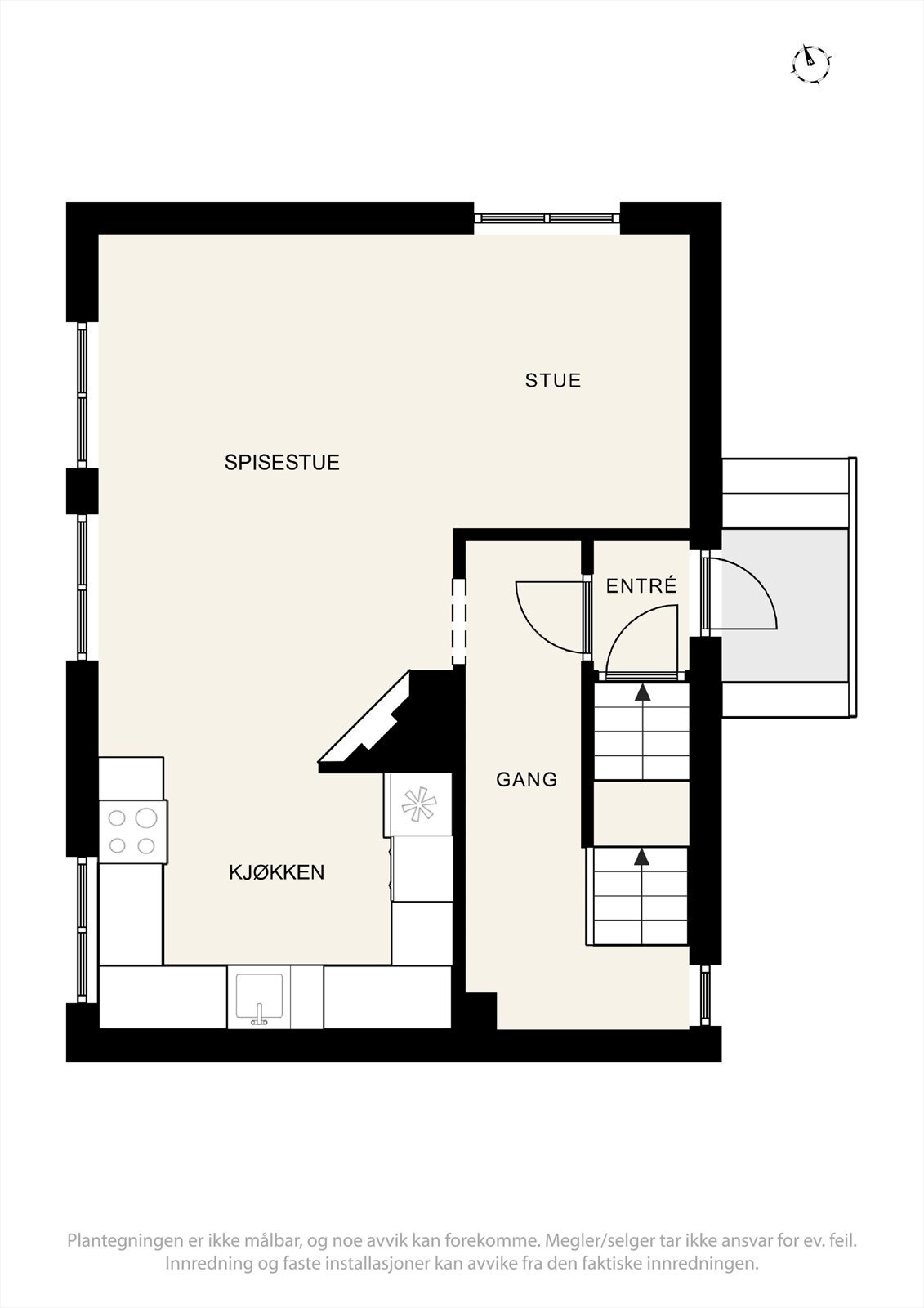Plantegning 1. etasje Galleribilde