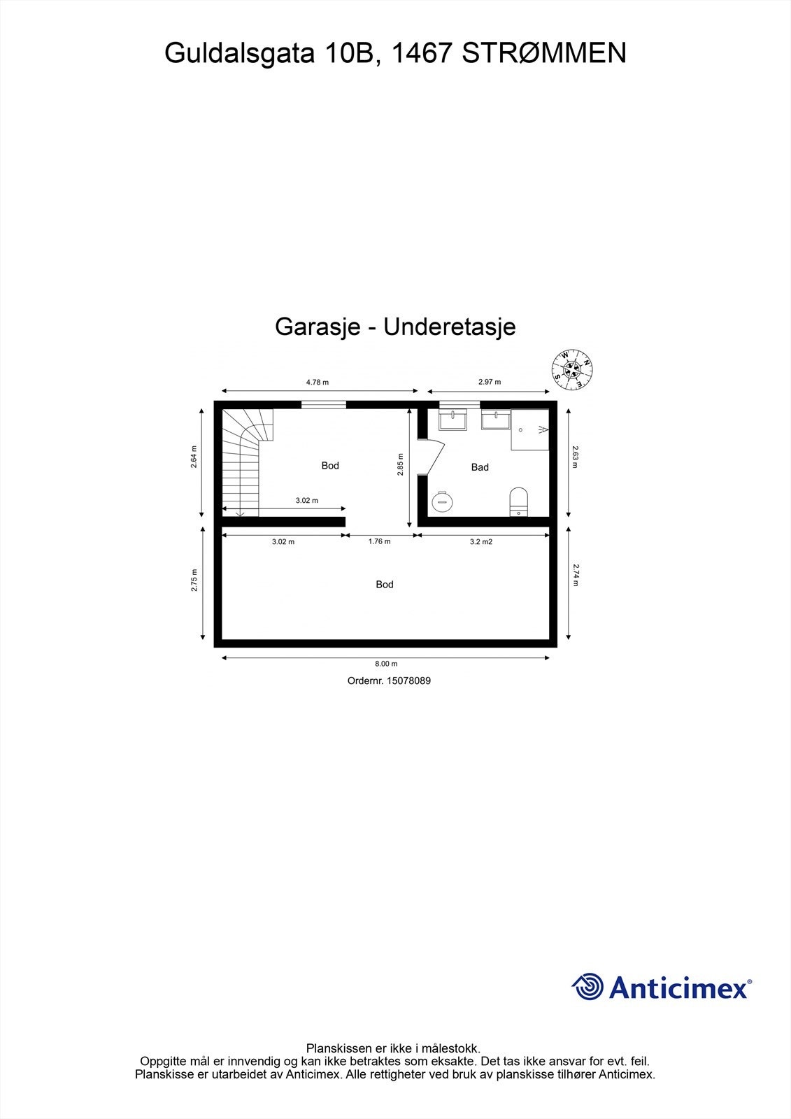 Plantegning -Garasje - u.etg. Galleribilde