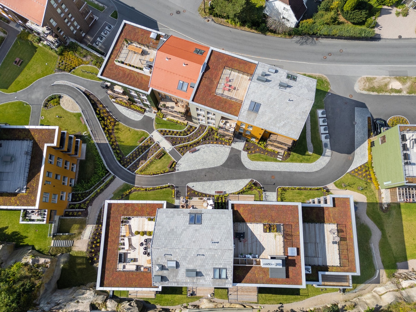 Sameiet har to felles takterrasser for beboerne Galleribilde