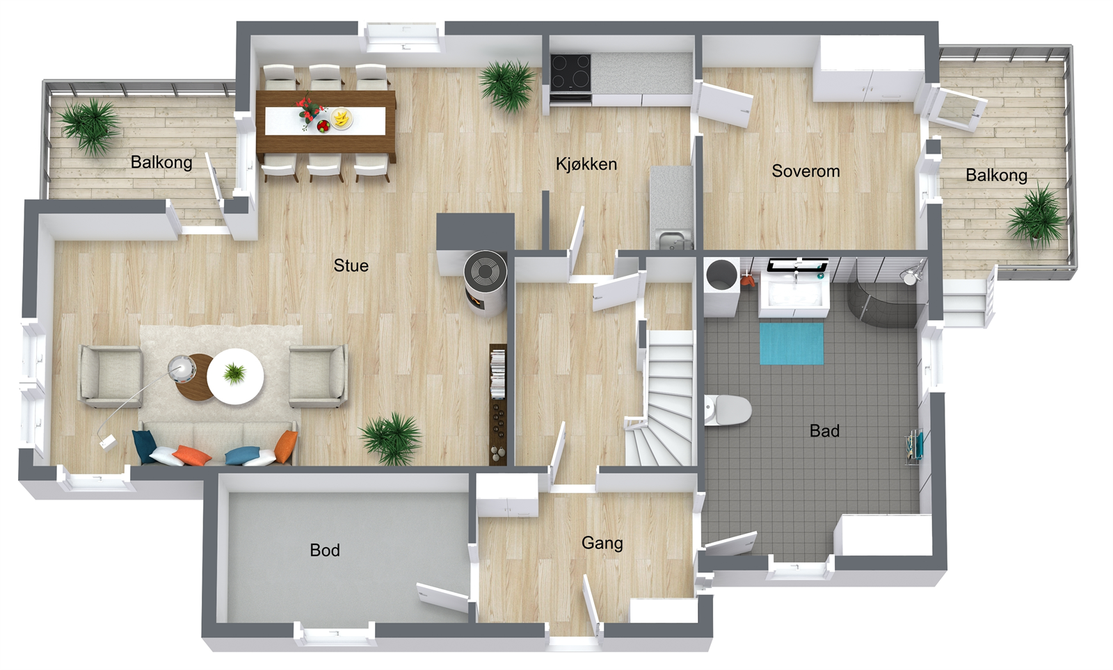 3D - 1. Etasje Galleribilde