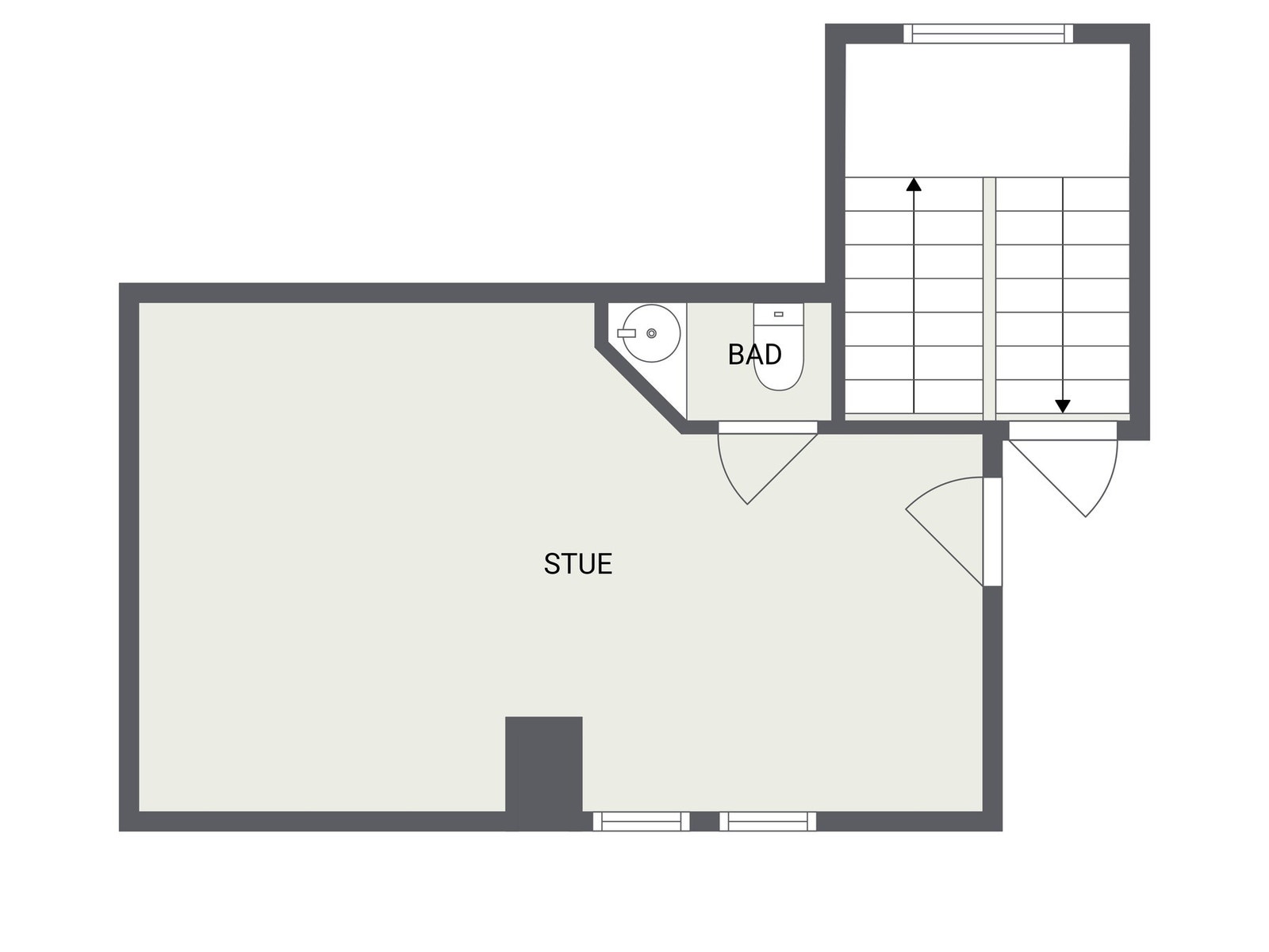Plantegning loft Galleribilde