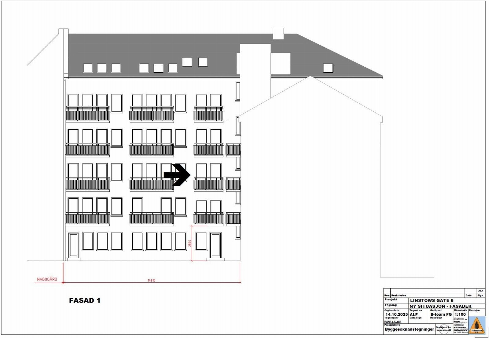 Balkongsøknad fasade Galleribilde