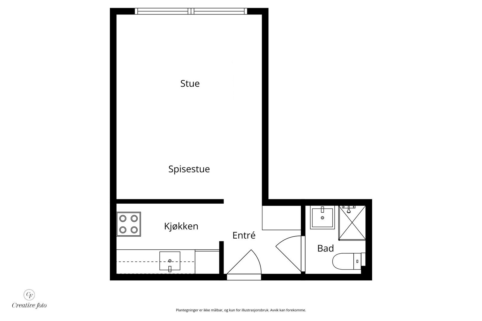 Plantegning Lauritz Hervigsvei 51B. Galleribilde