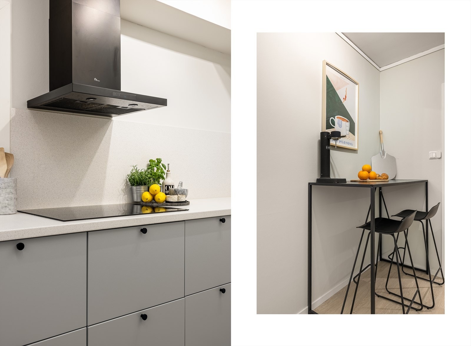 Kjøkkenet har god benke- og skapplass, samtlige hvitevarer medfølger. Galleribilde