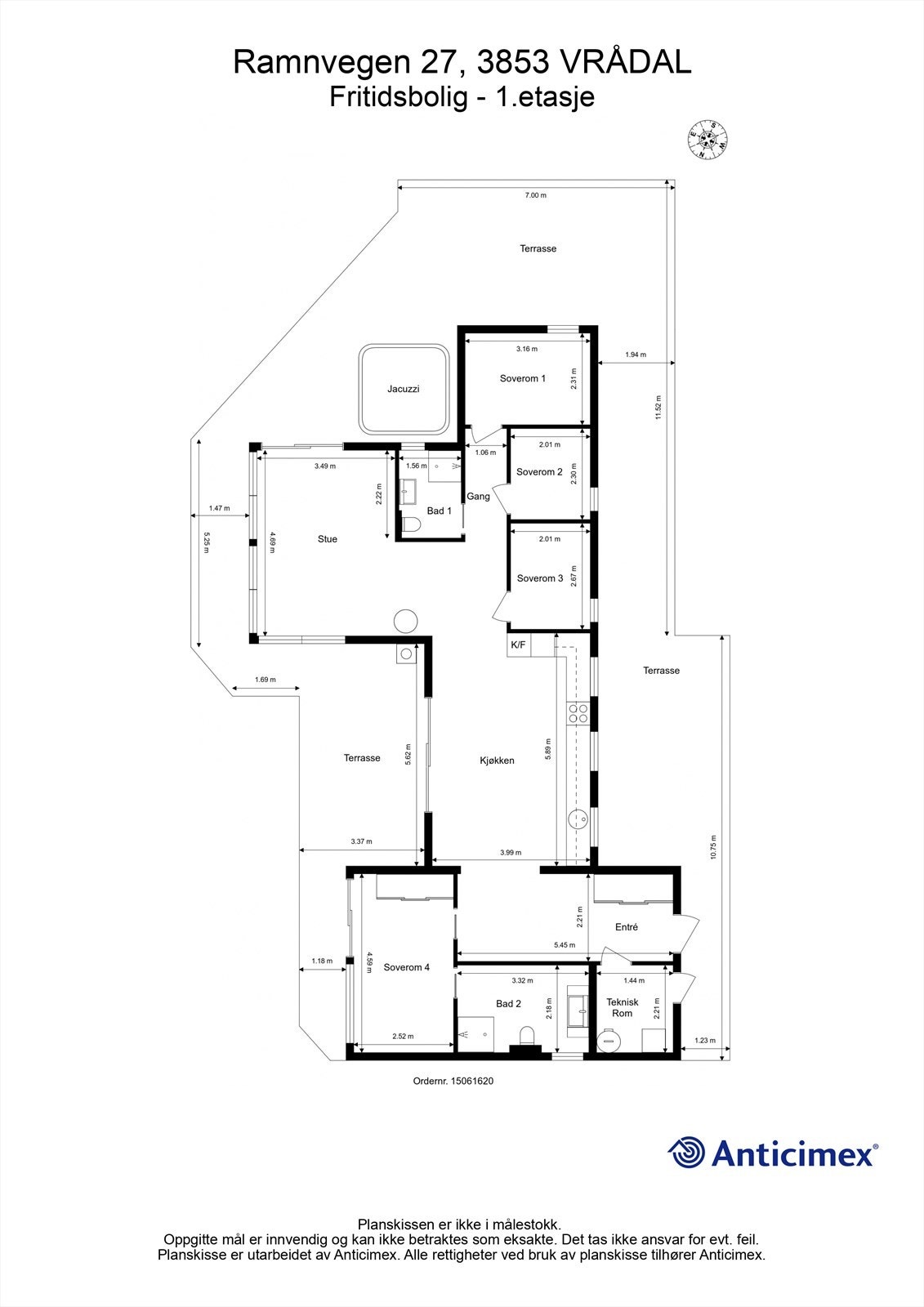 Plantegning av hytten Galleribilde