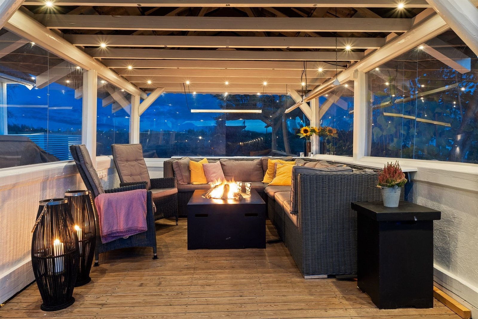 Her kan man nyte lange kvelder både på vår, sommer og høst. Galleribilde