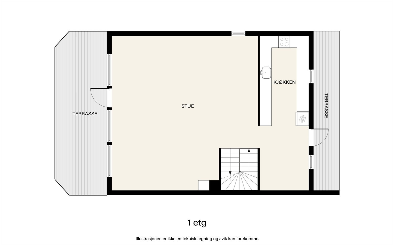 Plantegning 1.etasje. Galleribilde