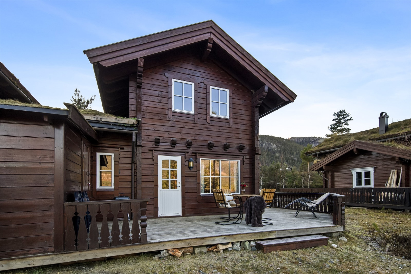 Gode møbleringsmuligheter på den store terrassen Galleribilde