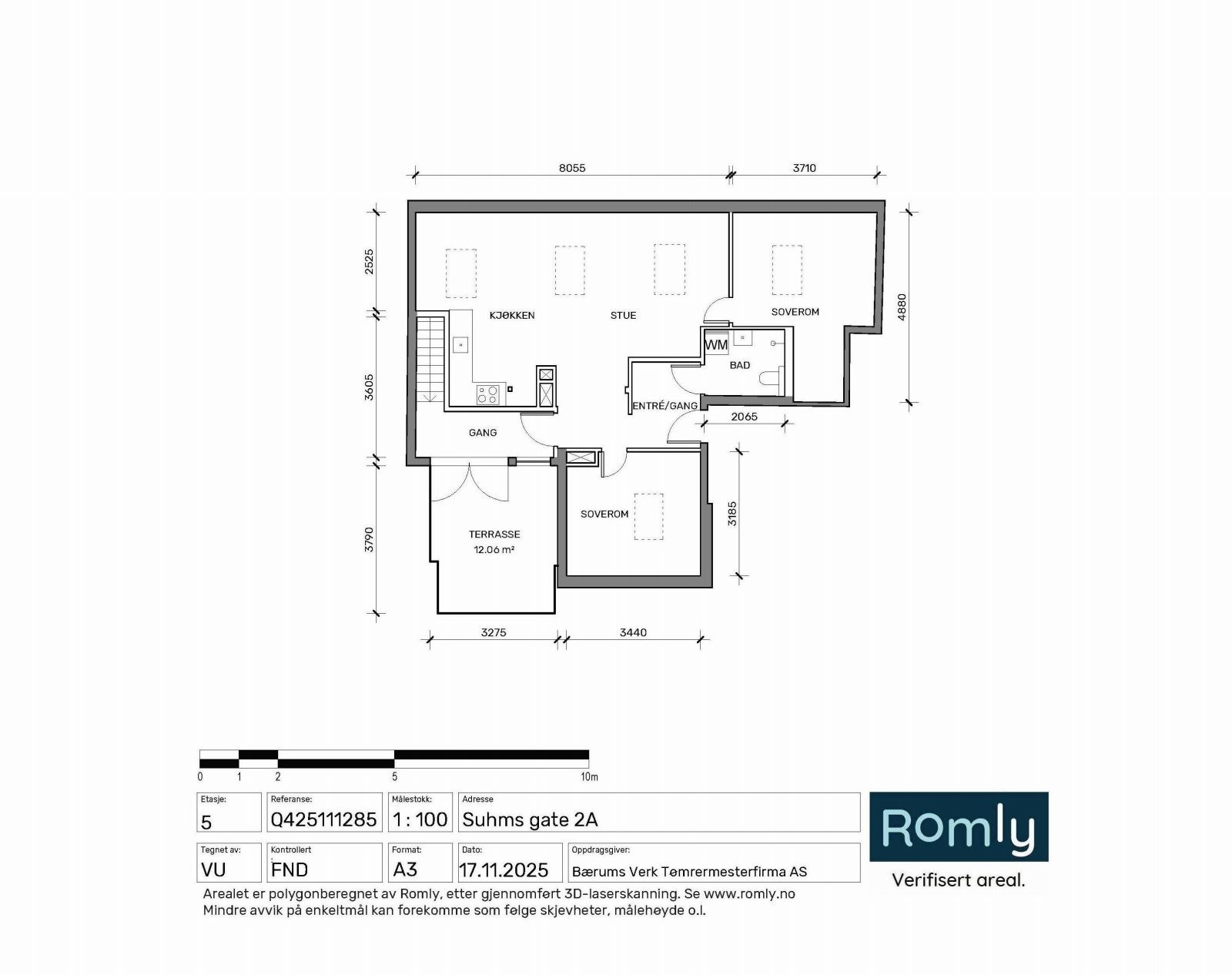 Plantegning lofts.etasje Galleribilde