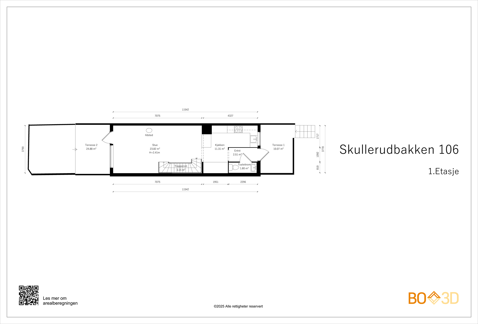 Plantegning 1. etasje Galleribilde