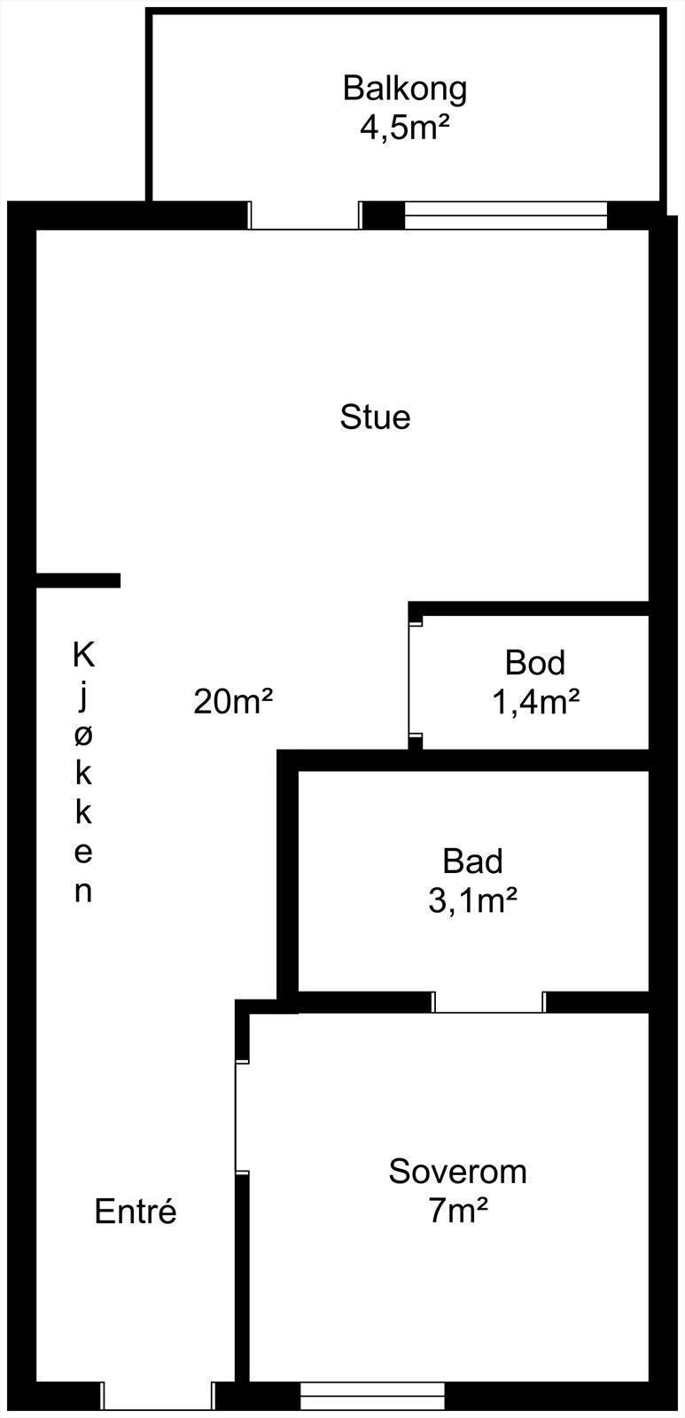 Planskisse 1. etasje. Galleribilde