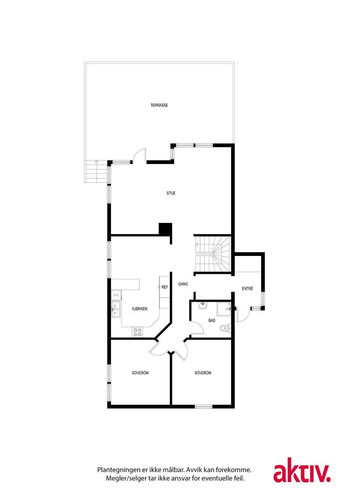Plantegning 1. etasje Galleribilde