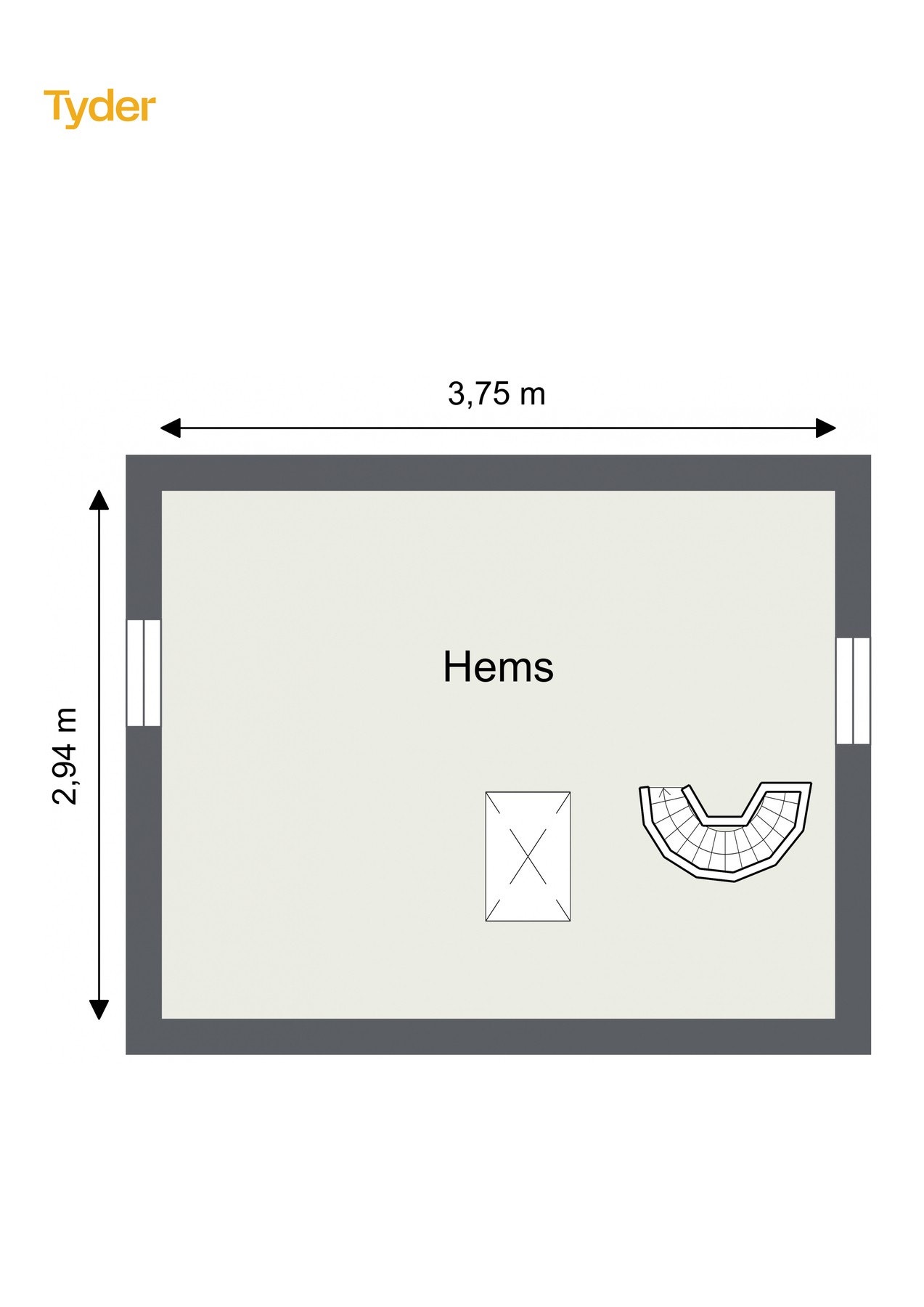 Plantegning - hems. Galleribilde