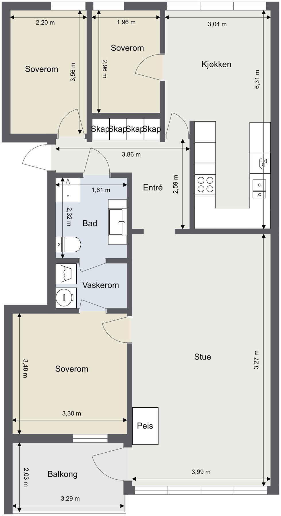 Plantegning Galleribilde