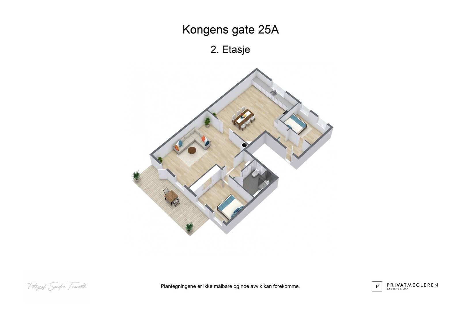 3D illustrasjon av leiligheten Galleribilde