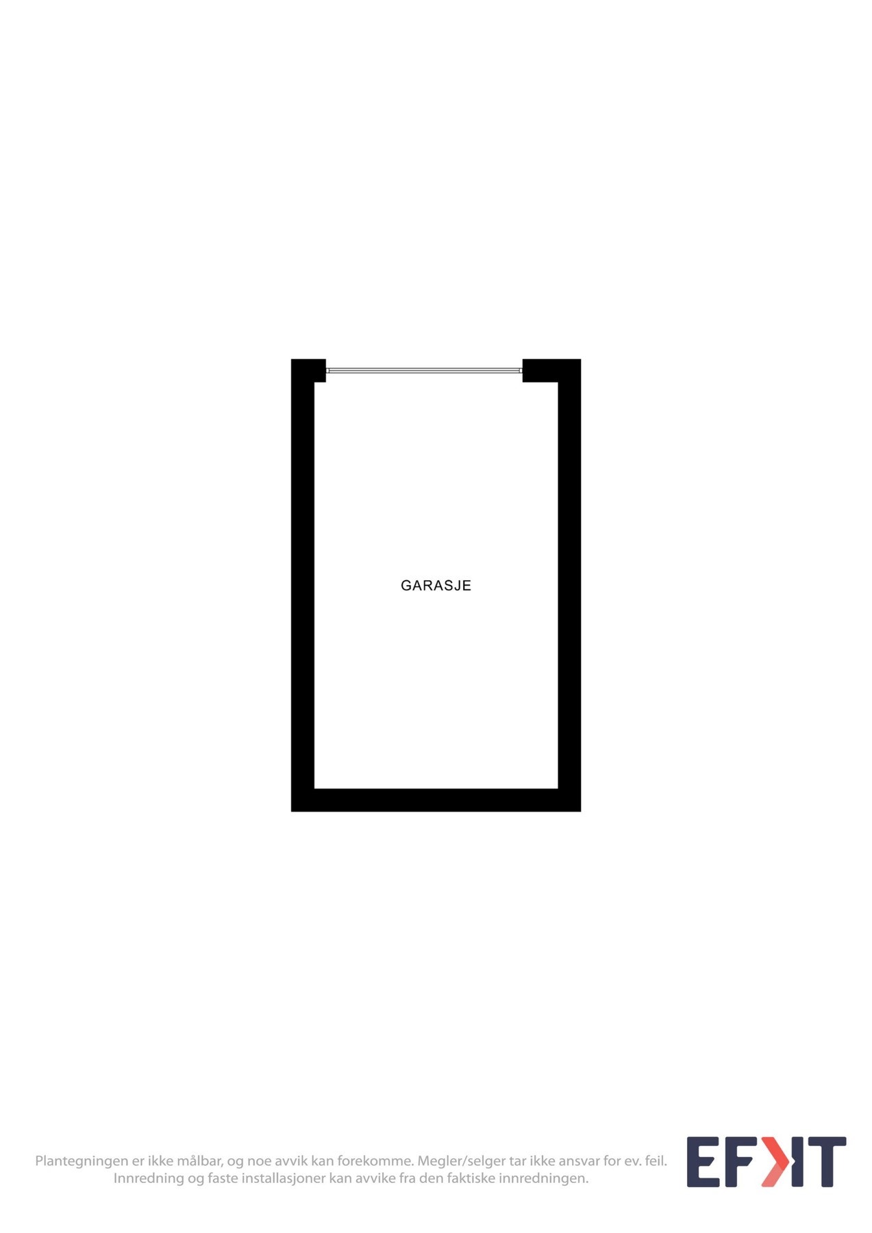 Plantegning - garasje. Galleribilde