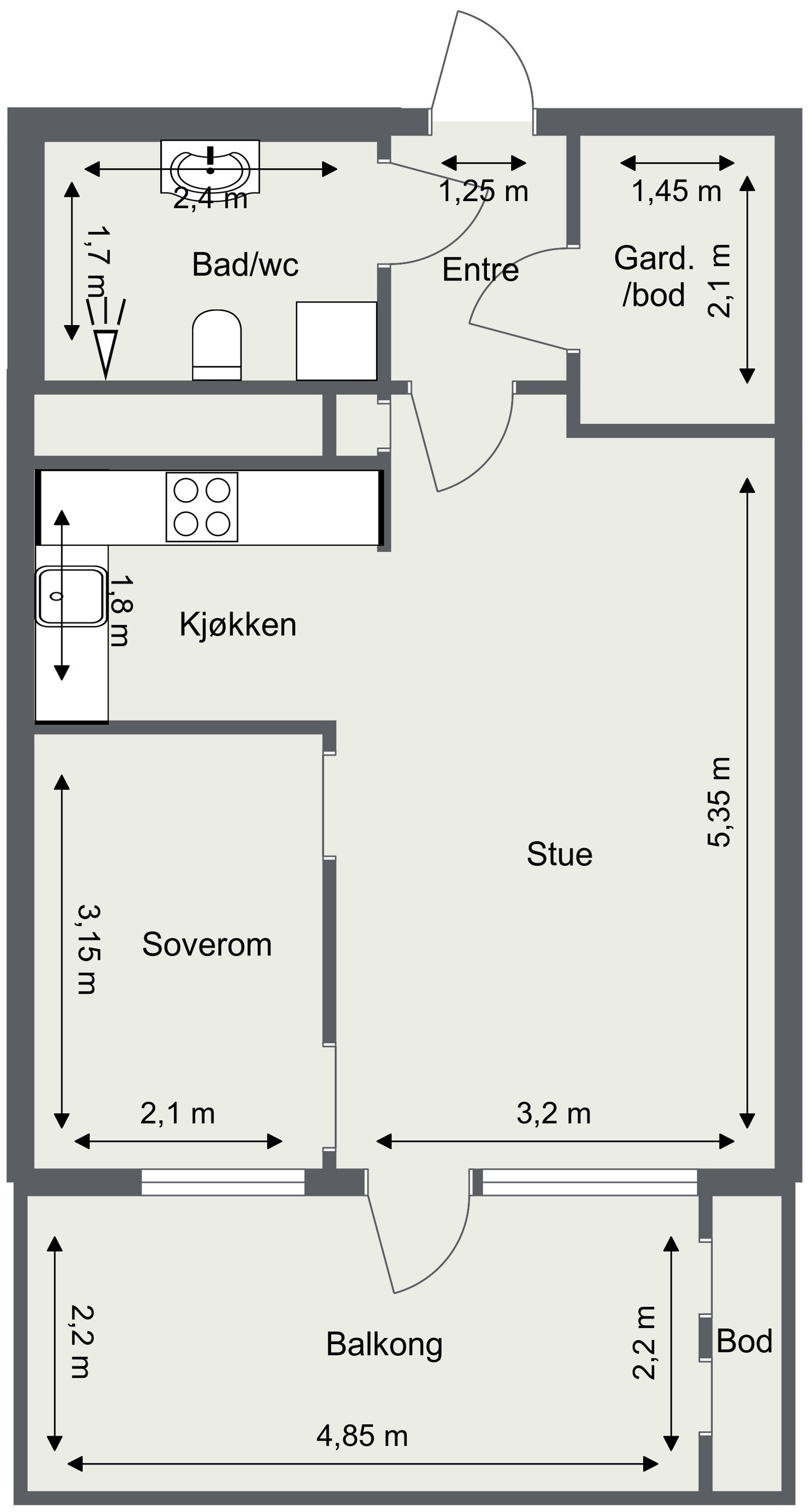 Plantegning Galleribilde