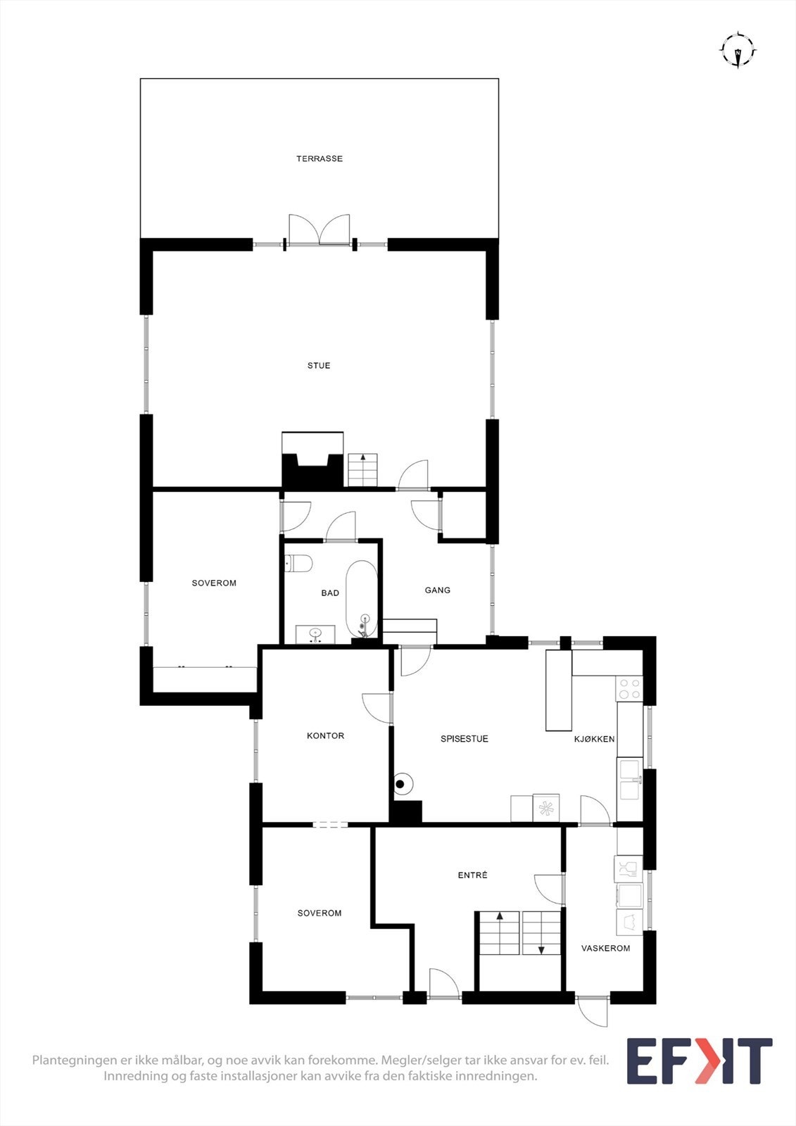 Plantegning 1. etg. Galleribilde