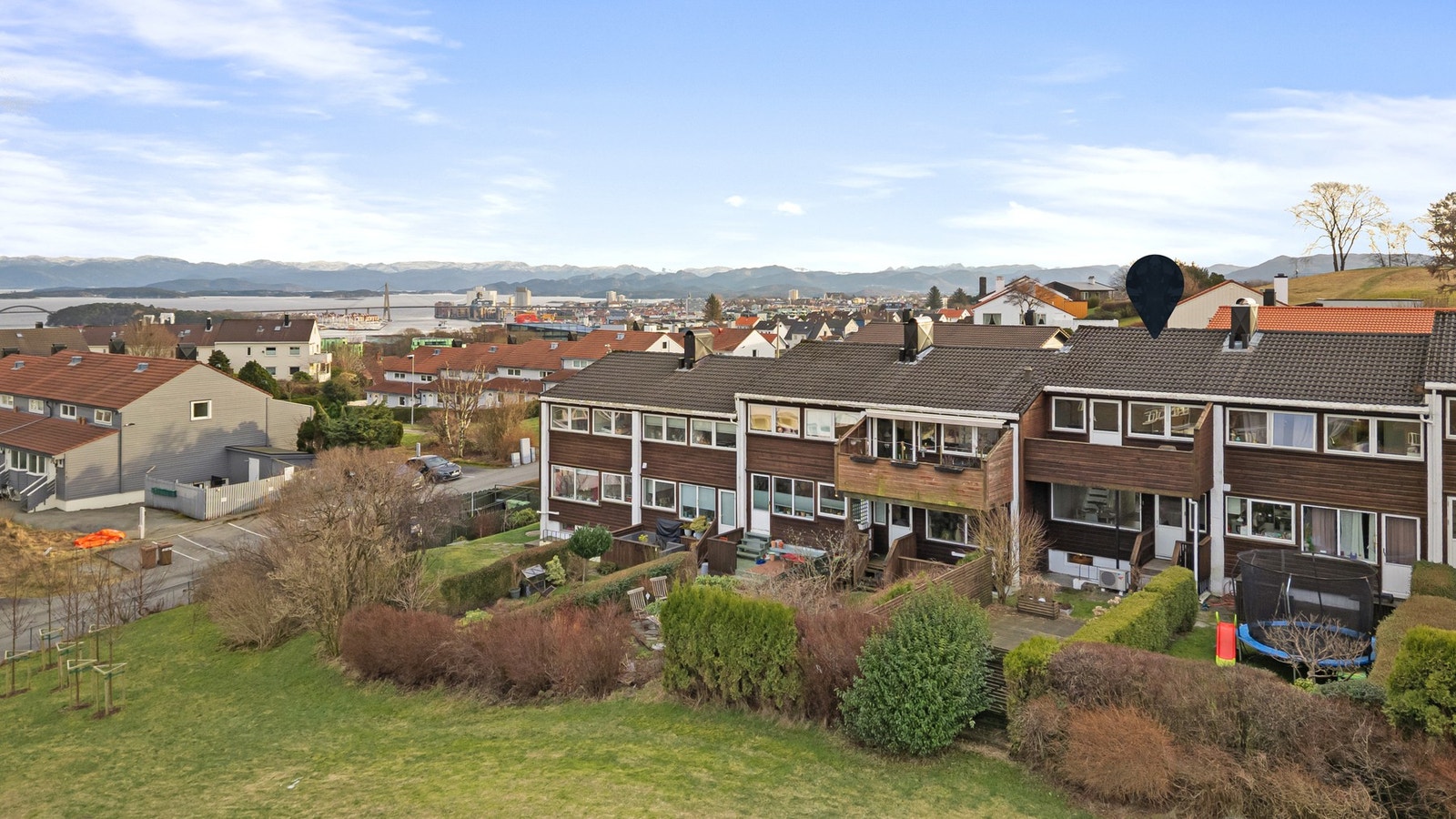 Boligen sett fra luften. Galleribilde