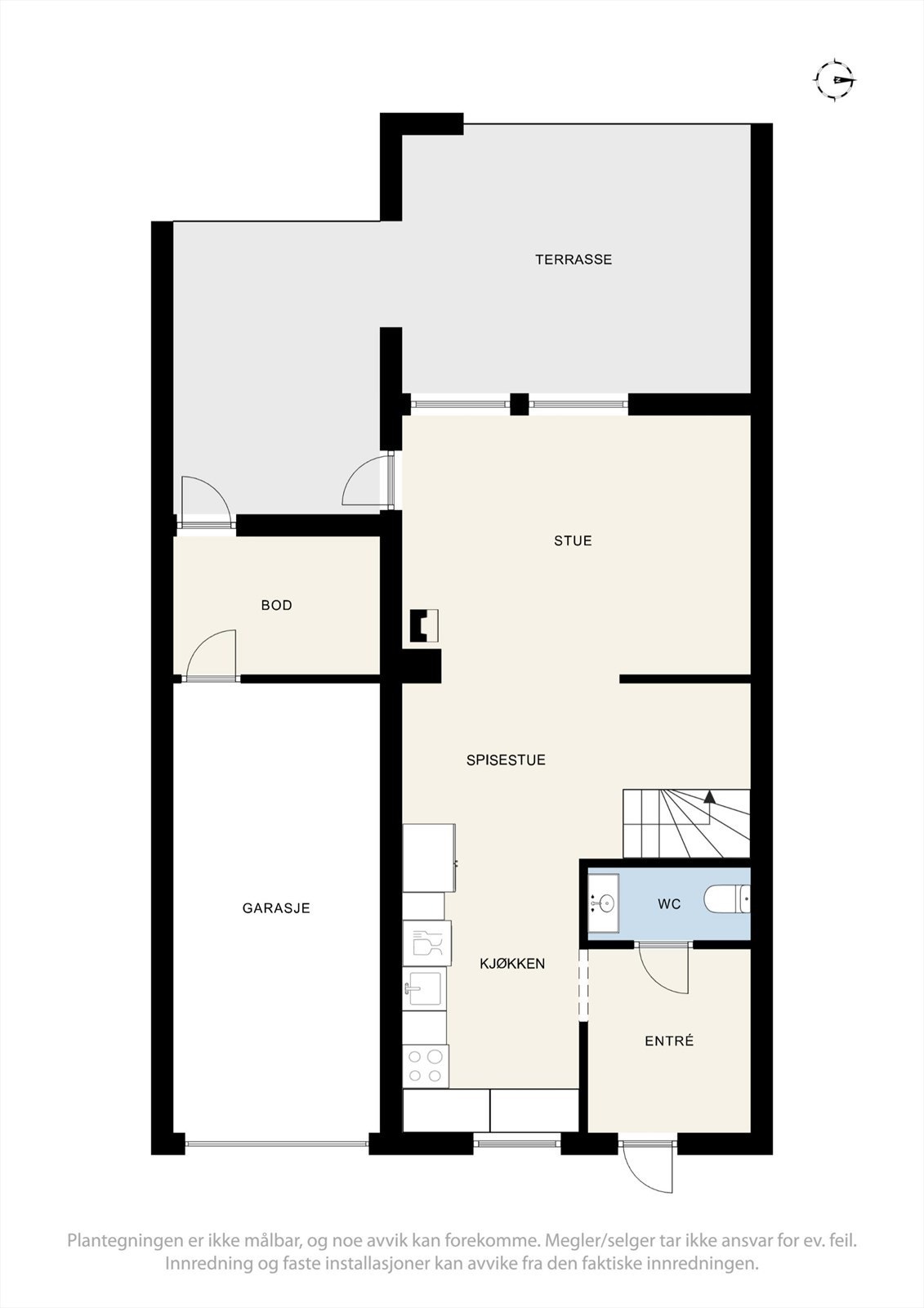 Plantegning 1. etasje Galleribilde