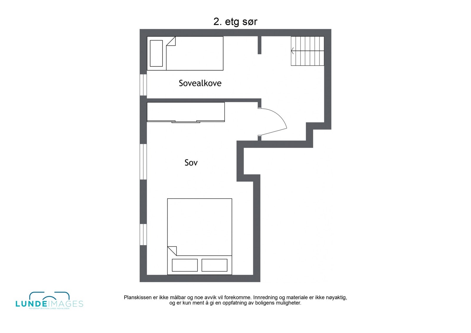 Planskisse 2. etg utleiedel - ikke målbar Galleribilde