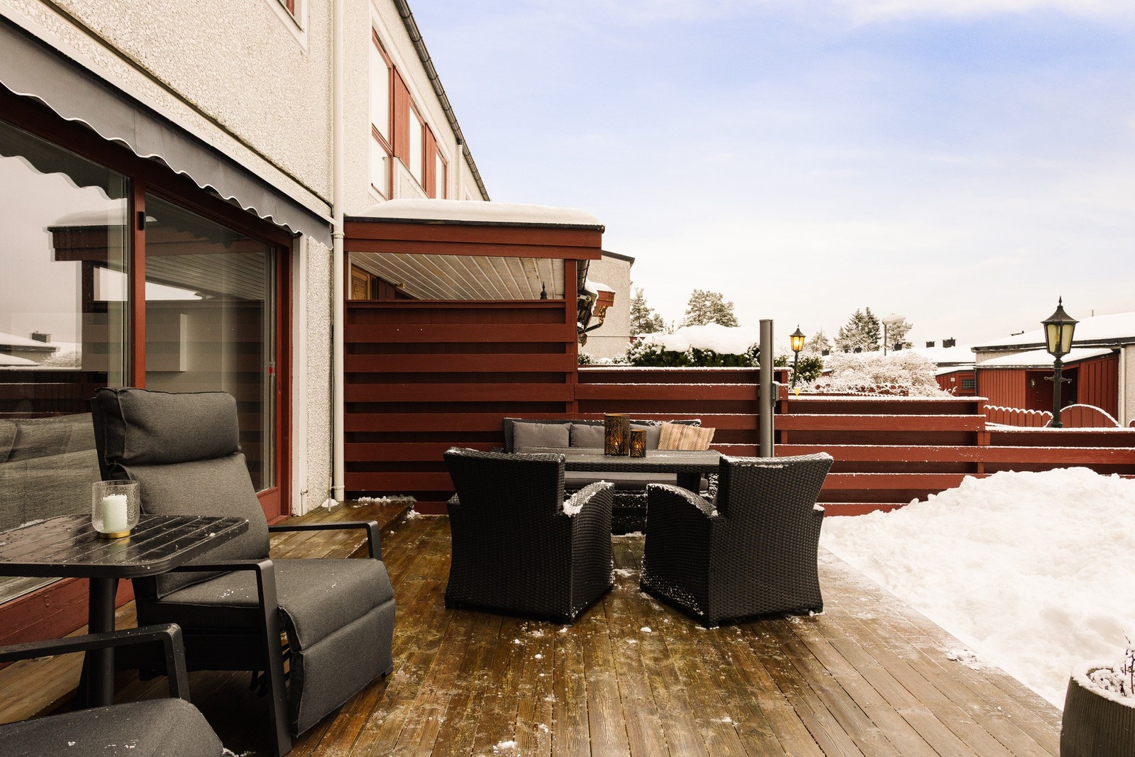 De to markterrassene utgjør til sammen ca. 44 kvm. Galleribilde