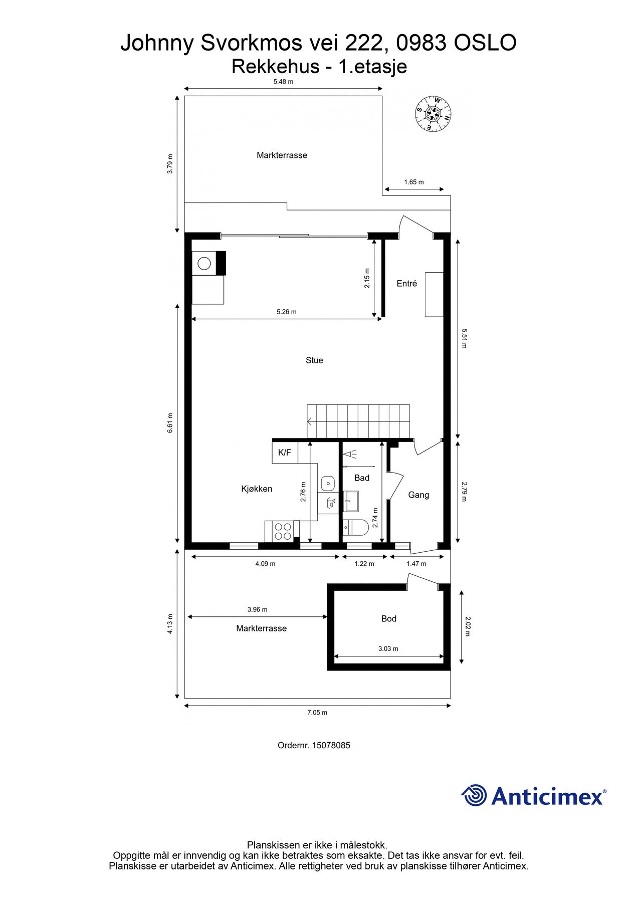 Planskisse 1. etasje. Galleribilde