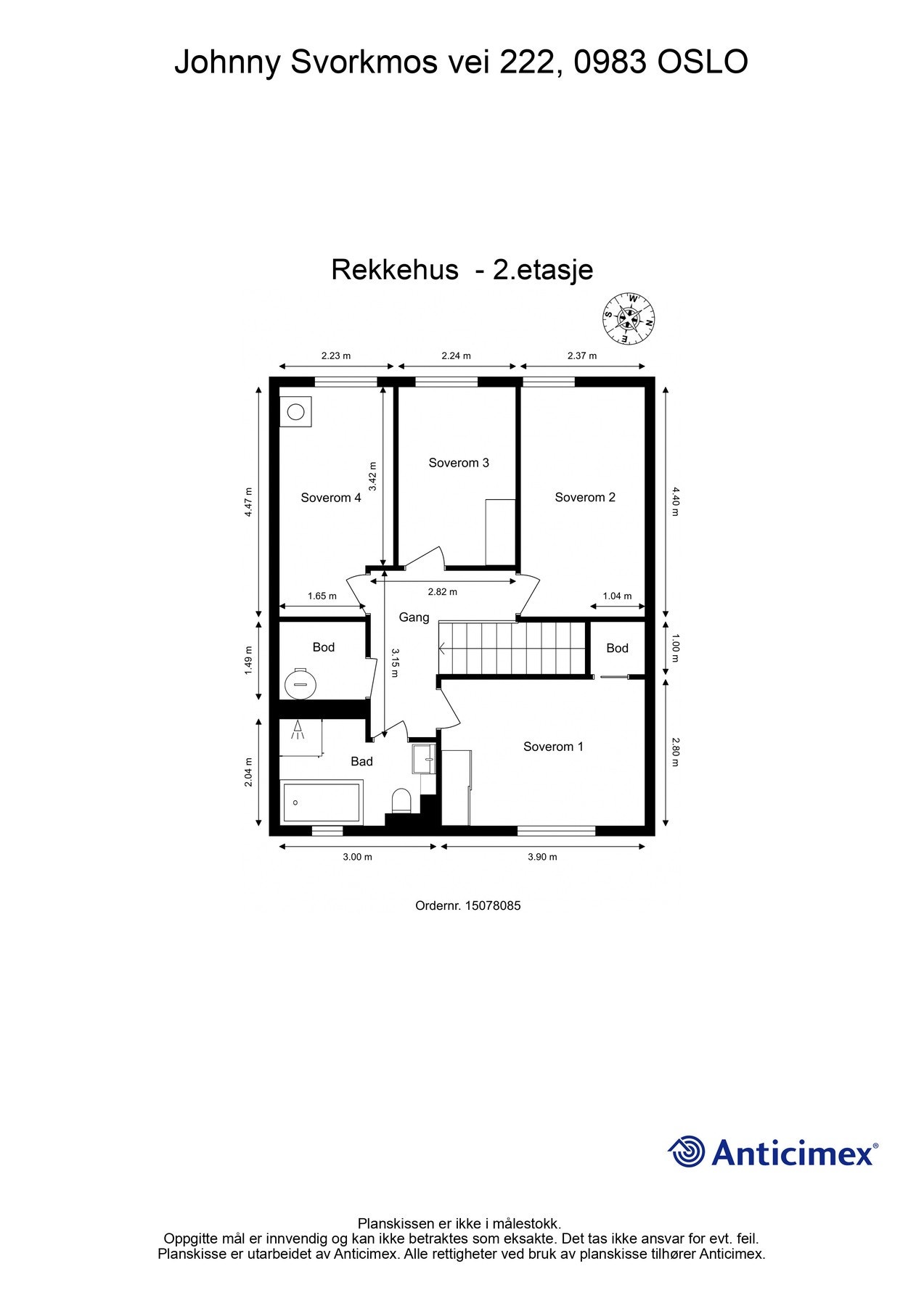 Planskisse 2. etasje. Galleribilde