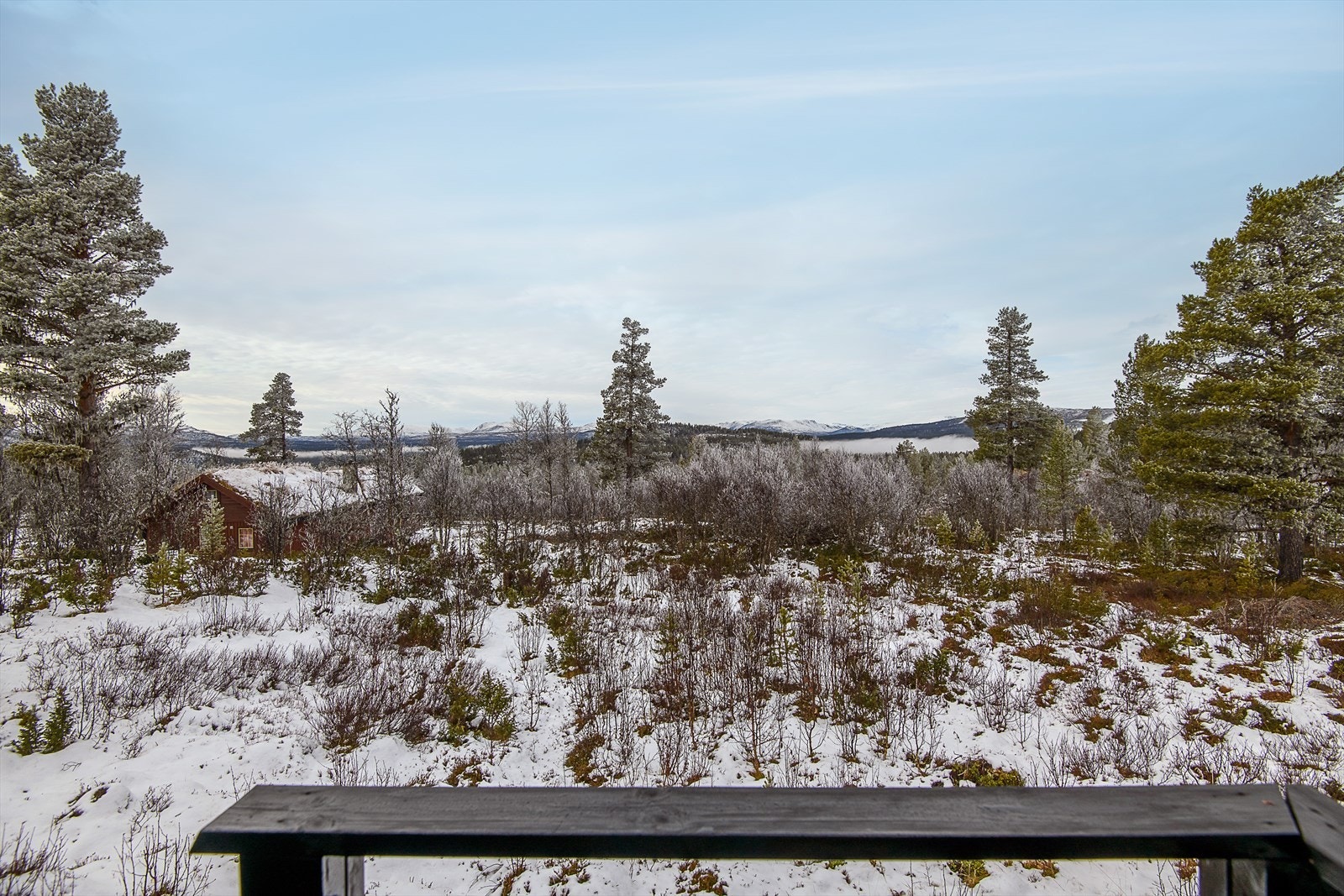 Det er flott utsikt ut over fjellheimen Galleribilde