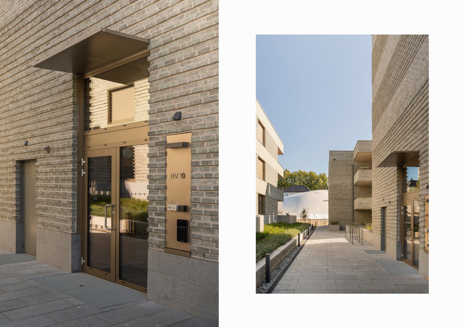 SML Lighting har bidratt til en helhetlig lysplan for utendørs- og fellesområdene i Hyllveien. Inngangspartiet er elegant utsmykket med den vakre lysekronen Drop Chandelier Bulb fra 101 Copenhagen. Galleribilde