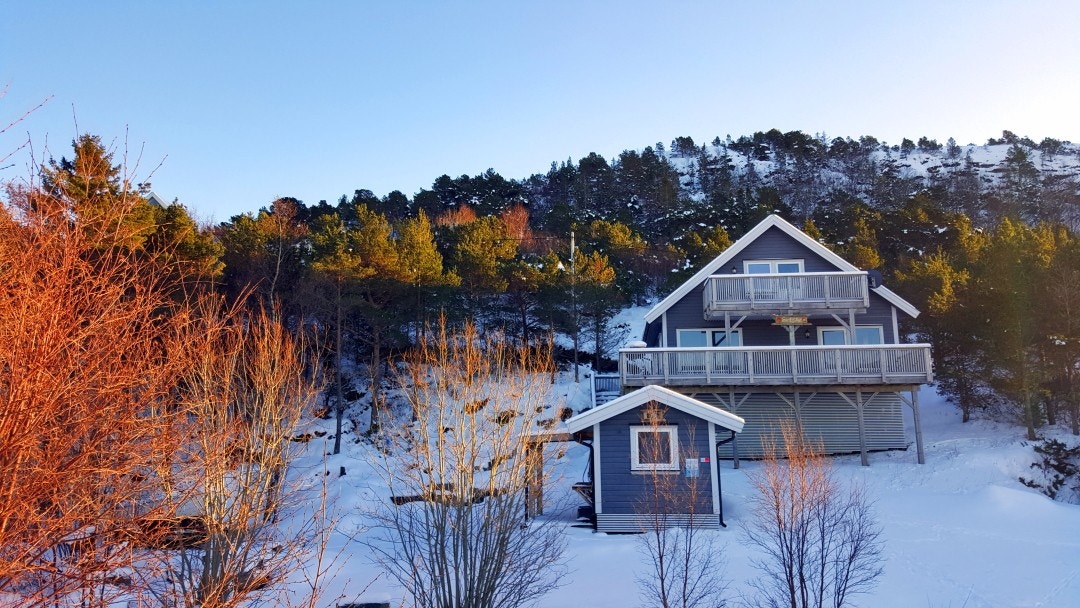 Privat bilde fra en vinterkledd eiendom Galleribilde