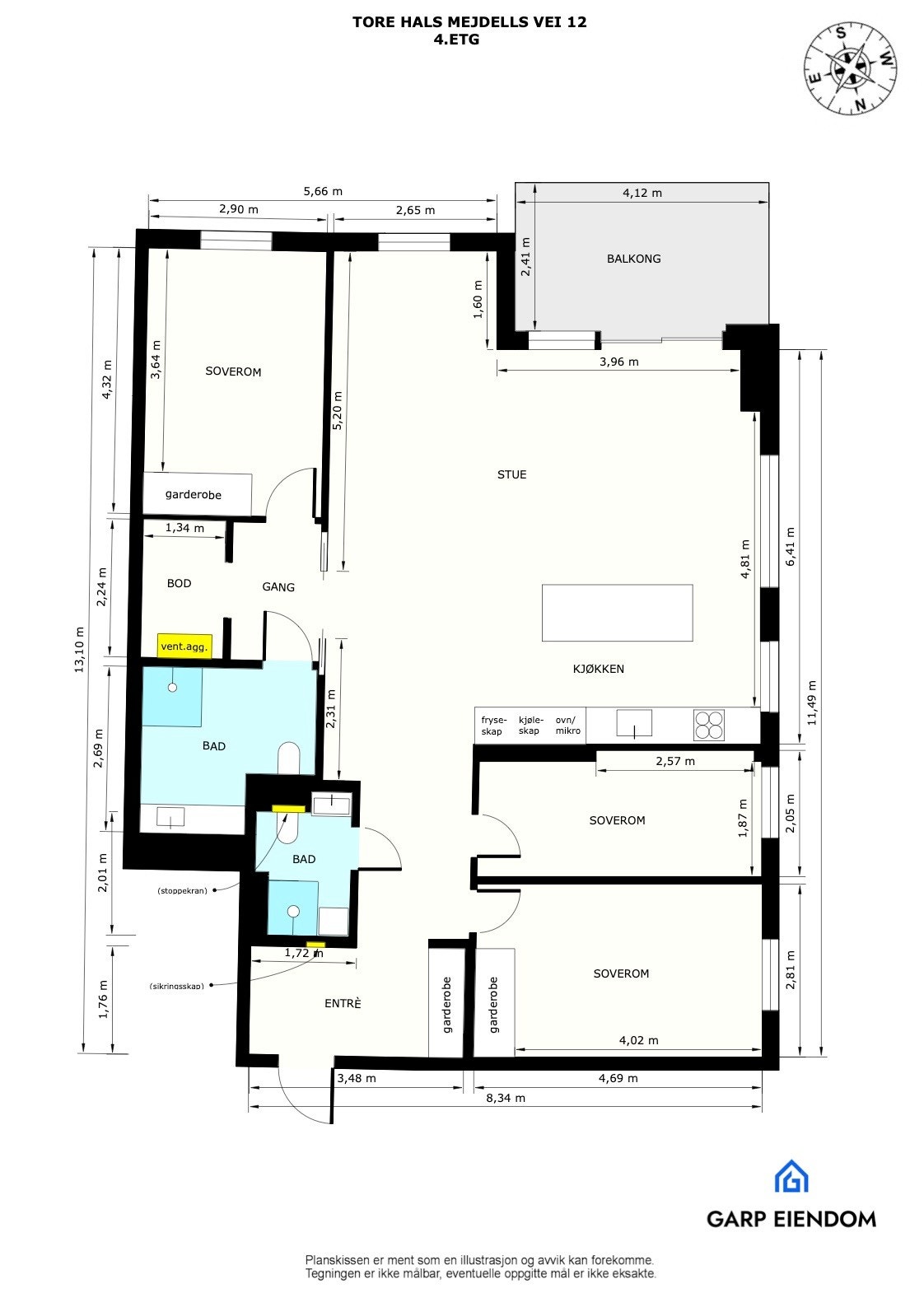 Plantegning Galleribilde