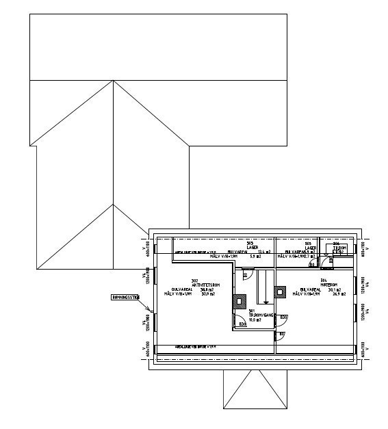 Plantegning loft Galleribilde