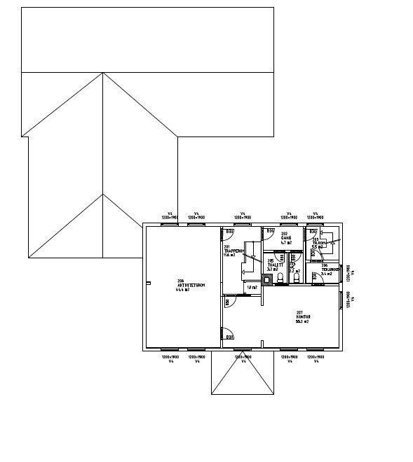Plantegning 2.etg Galleribilde