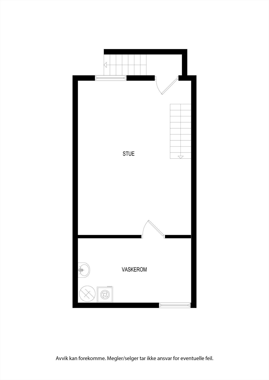 U. et.: Kjellerstue/trapperom, kjellerrom/vaskerom Galleribilde