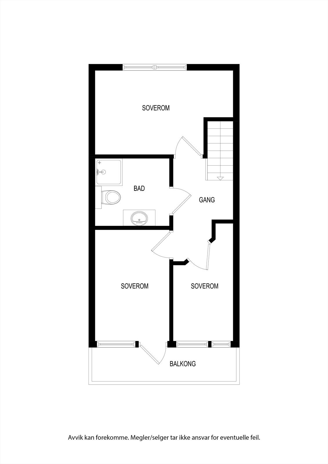 2 et.: Trapperom, soverom, soverom 2, soverom 3, bad Galleribilde