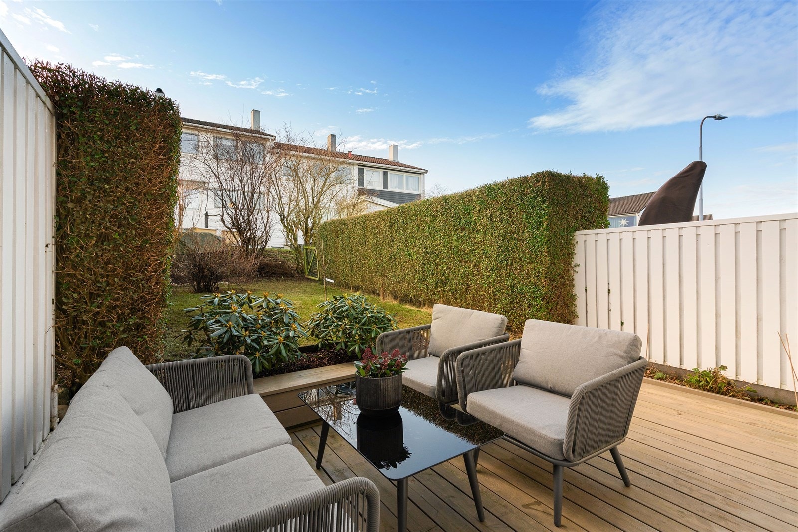 Uteområdene er de perfekte steder både for solbading og grillmiddager med familien på godværsdager sommerstid. Galleribilde